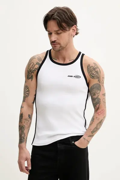 Tričko Karl Kani bílá barva, 60310050