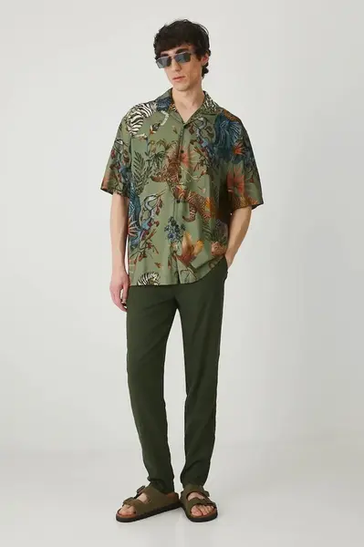 Kalhoty s příměsí lnu Medicine