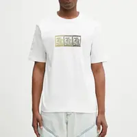 Bavlněné tričko Norse Projects Holger Post Stamp Print T-Shirt bílá barva, s potiskem, N01.0686.0001