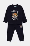 Bavlněná tepláková souprava pro miminka Kenzo Kids tmavomodrá barva, K60935