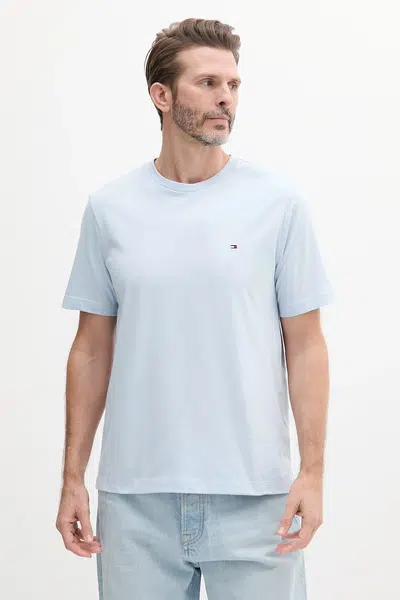 Bavlněné tričko Tommy Hilfiger modrá barva, MW0MW39995