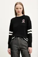 Bavlněný svetr Guess Jeans dámský, černá barva, lehký, W5GR01 Z3HM1