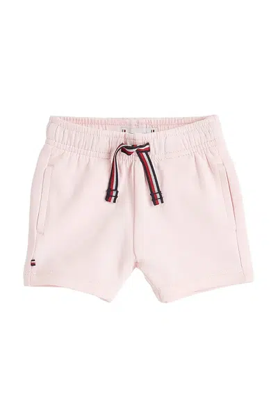 Kojenecké šortky Tommy Hilfiger růžová barva, nastavitelný pas, KN0KN02026