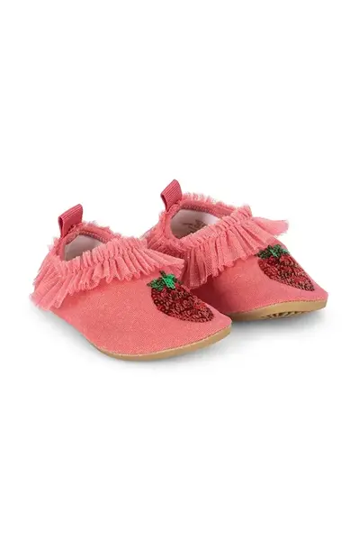 Dětské boty do vody Konges Sløjd AMANDINE FRILL SWIM SHOES růžová barva, KS102709