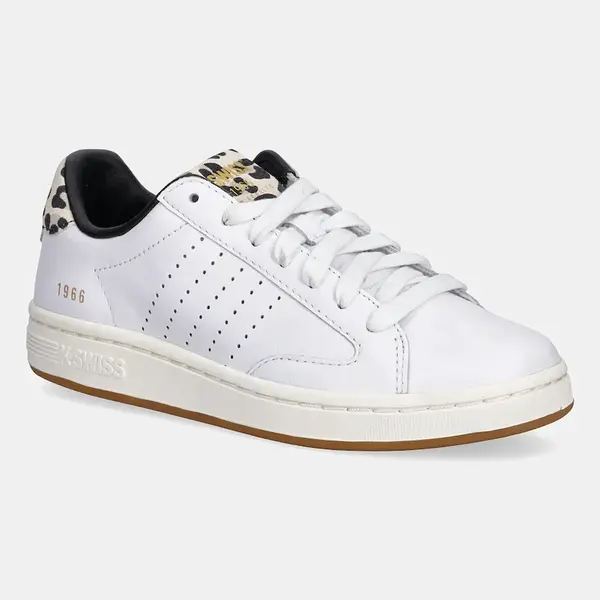 Kožené sneakers boty K-Swiss LOZAN KLUB LTH bílá barva, 97263.952.M
