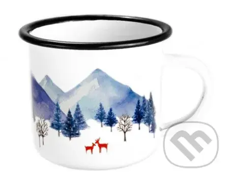 Smaltovaný hrnček Zima