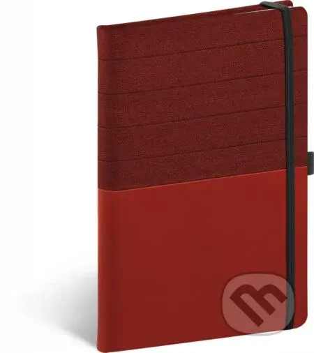 Notes Skiver - červenovínový (linkovaný s gumičkou na uzavření)