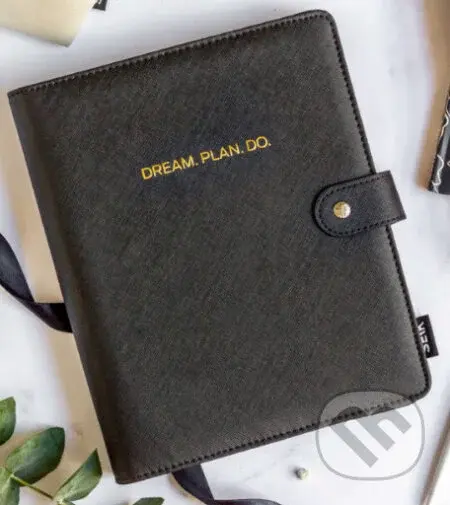 Krúžkový obal A5 - čierny (Dream. Plan. Do)