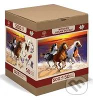 Koně ve vodě - puzzle z kategorie Zvířata