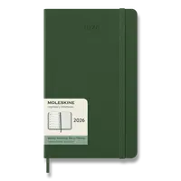 Diář Moleskine 2026 - tvrdé desky, L, týdenní, tmavě zelený