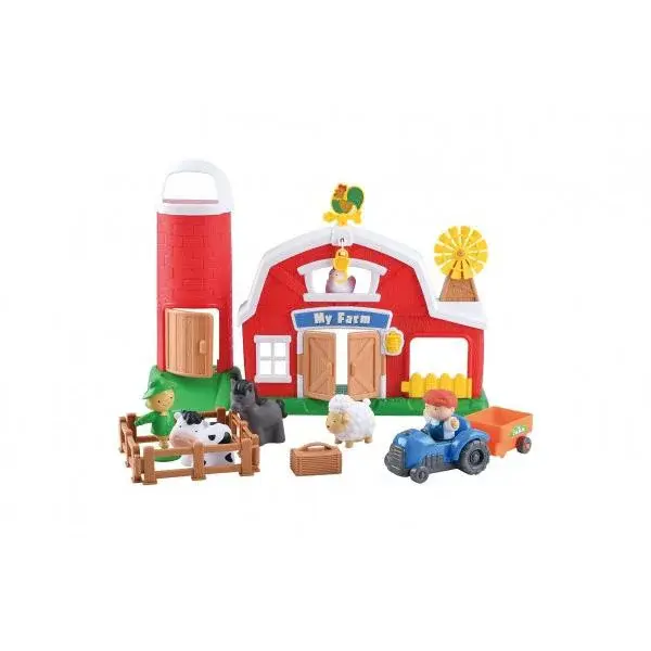 Sada farma se silem na obilí s doplňky plast na baterie se zvukem