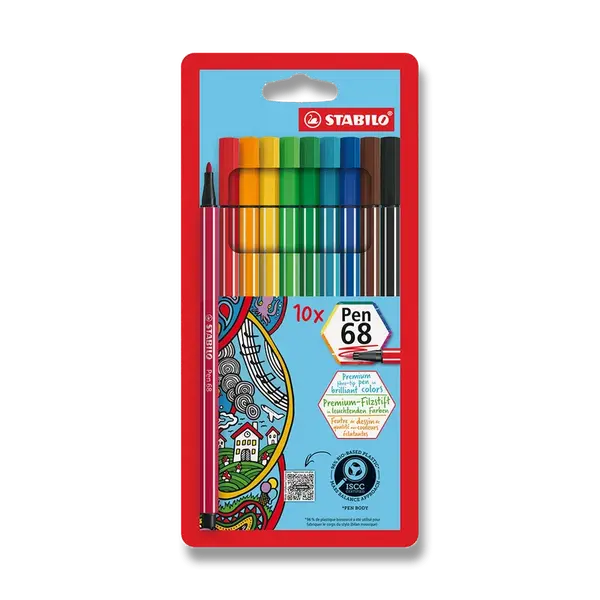 Fixy STABILO Pen 68 - 10 barev