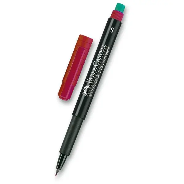 Permanentní popisovač Faber-Castell 1523 S - červený