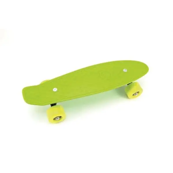 Skateboard - pennyboard 43cm, nosnost 60kg plastové osy, zelená, žlutá kola