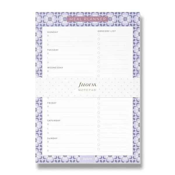 Trhací blok Filofax Mediterranean plánování jídla