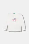 Dětské bavlněné tričko s dlouhým rukávem United Colors of Benetton