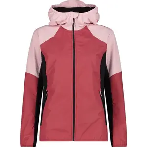 CMP WOMAN JACKET HYBRID FIX HOOD Dámská bunda, červená, velikost