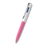 Kuličkové pero Schneider Take 4 Neon - neonově růžová/bílá