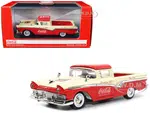 1957 Ford Ranchero "Coca-Cola" Red and Cream 1/43 Diecast Model Car by Motor City Classics