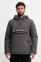 Bunda Napapijri Rainforest Pocket 2 šedá barva, přechodná, NP0A4GMDH981