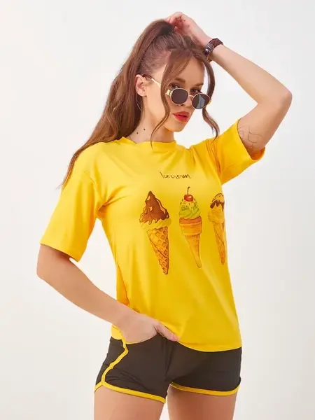Resti Women's sports set with t-shirt and shorts Ice Cream
