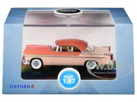 1955 Chrysler New Yorker Deluxe St. Regis Desert Sand and Canyon Tan 1/87 (HO) Scale Diecast Model Car by Oxford Diecast
