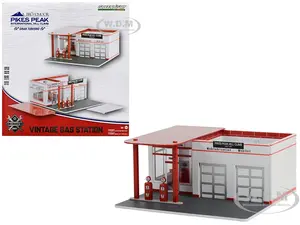 Vintage Gas Station Diorama "Pikes Peak Hill Climb Official Refueling Station" "Mechanics Corner" Series 10 for 1/64 Scale Models by Greenlight