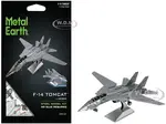 Model Kit Grumman F-14 Tomcat Fighter Aircraft "United States Navy" (Challenging Difficulty) Steel Model by Metal Earth
