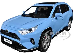 Toyota Rav4 Hybrid XLE Blue Metallic with Sunroof 1/24 Diecast Model Car