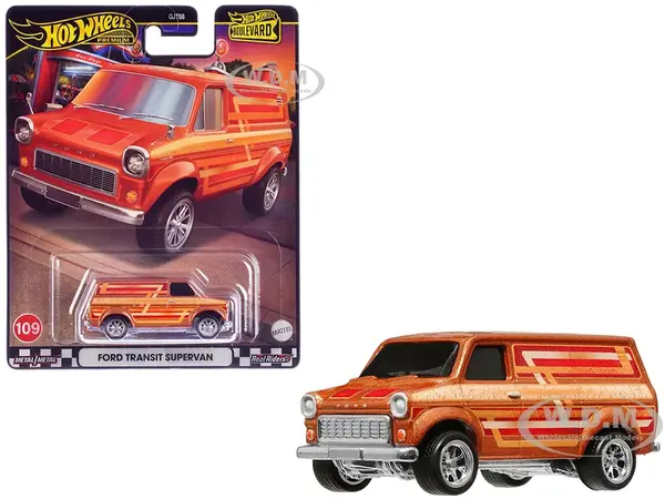 Ford Transit Supervan Copper Metallic with Graphics "Boulevard" Series Diecast Model Car by Hot Wheels