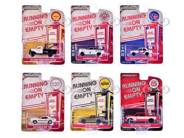 "Running on Empty" 6 piece Set Series 17 1/64 Diecast Model Cars by Greenlight