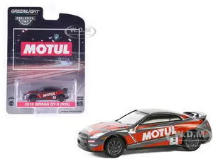 2015 Nissan GT-R (R35) 2 "MOTUL" Gray with Red Graphics "Hobby Exclusive" Series 1/64 Diecast Model Car by Greenlight