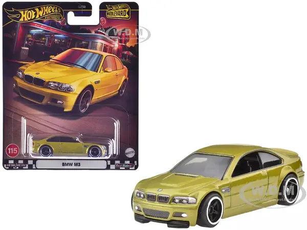 BMW M3 Gold Metallic "Boulevard" Series Diecast Model Car by Hot Wheels