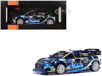 Ford Puma Rally1 13 Gregoire Munster - Louis Louka "Central European Rally" (2023) 1/18 Diecast Model Car by IXO Models