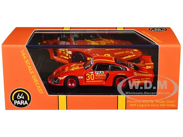 Porsche 935/78 "Moby Dick" 30 Gianpiero Moretti "Momo - Penthouse" "Laguna Seca 100 Miles" (1981) 1/64 Diecast Model Car by Paragon Models
