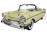 1957 Chevrolet Bel Air Convertible Cream 1/18 Diecast Model Car by Road Signature