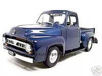 1953 Ford F-100 Pickup Dark Blue 1/18 Diecast Model Car by Road Signature