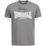 LONSDALE Tričko 'Gargrave'  tmavosivá / biela