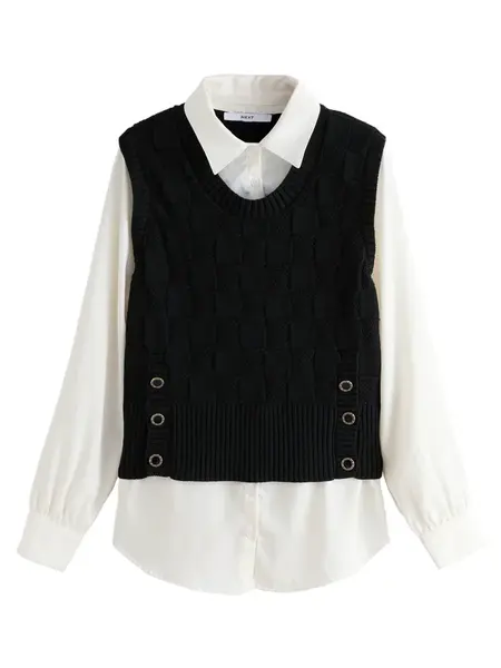 Next Blúzka  čierna / biela