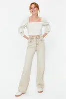 Dámský crop top Trendyol Ruffle detailed