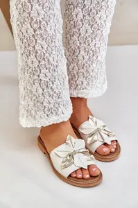 Lewski Shoes Sandály S Dekorací Přírodní Kůže Zazoo 3667 Bílé