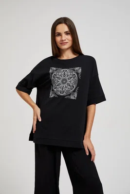Marisse Women's Blouse L-Ts-4407 Black