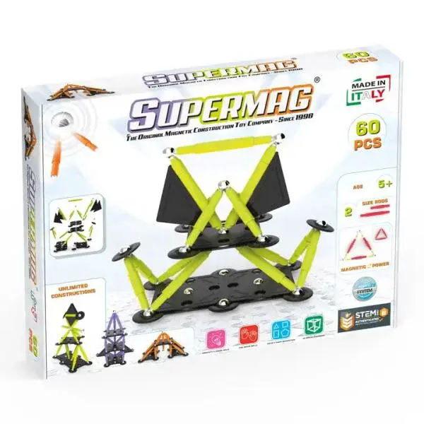 SUPERMAG magnetická stavebnice Technicolor 60ks