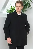 PLT8206 DEWBERRY MEN'S COAT-STRAIGHT BLACK