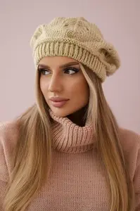marka niezdefiniowana Dámská čepice Sofia K369 light beige