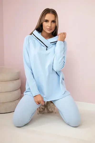 Set bavlněná mikina + legíny modré