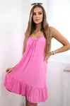Šaty s tenkými ramínky růžové