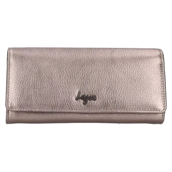 Dámská kožená peněženka Lagen Grete - stříbrná