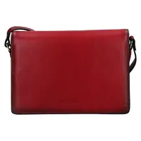 Kožená dámska crosbody kabelka Katana Amande - tmavo červená