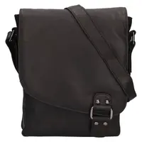 Pánska kožená taška cez rameno Greenwood Frederic - čierna